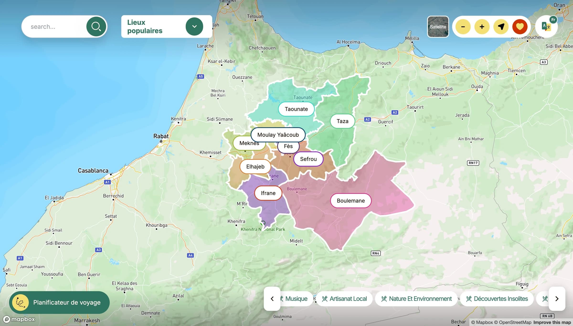Visit Fès-Meknès interactive map