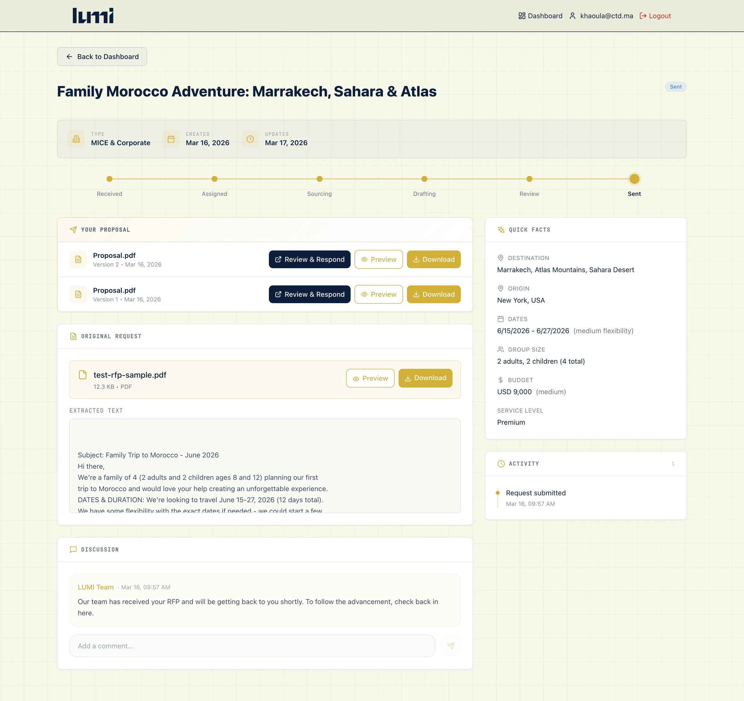 Proposal — Lumi RFP