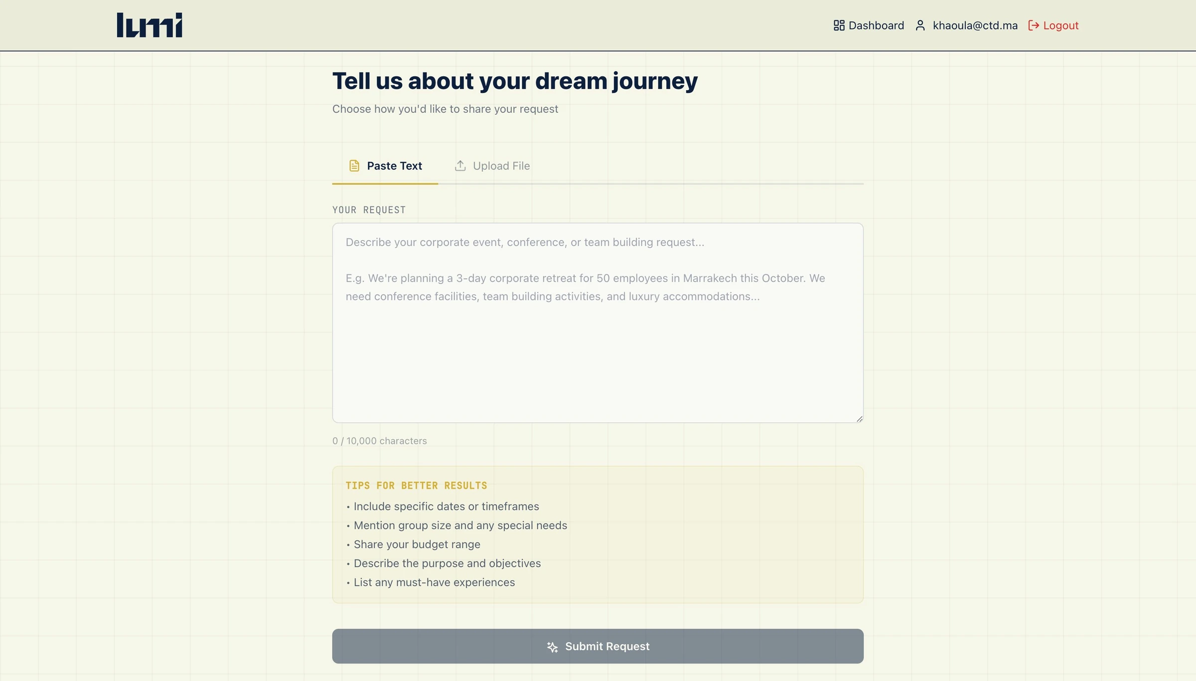 Request — Lumi RFP